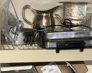 Vintage Chrome Dominion Waffle Maker