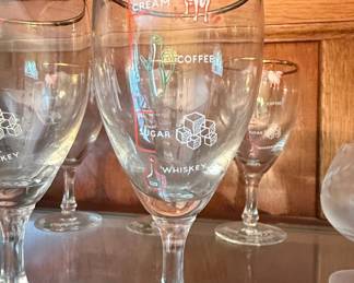 Vintage Irish Coffee Glasses with Cow Graphic and Recipe second image