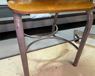 Vintage Irwin Wood and Metal School Chairs third image