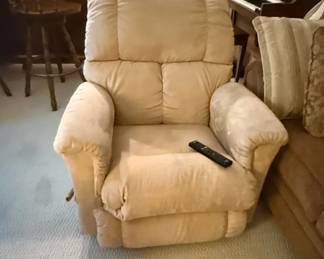 LaZBoy Beige Microfiber Manual Recliner second image