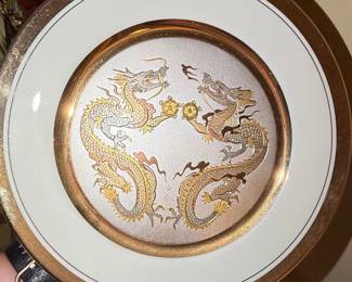 The Art of Chokin Dragon Collector Plate