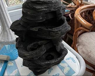 Cascading Rock Tabletop Water Fountain with LED Lights