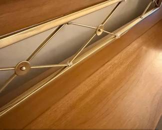 MidCentury Modern Bookcase Headboard with Mirror Inlay second image