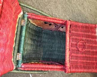 Vintage Watermelon Wicker Picnic Basket third image