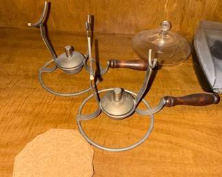 Vintage Metal Fondue Burner Stands