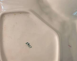 Vintage Lefton Della Robbia Fruit Motif Divided Serving Platter second image