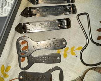 Vintage bottle openers Ballantine Krueger Schaefer Ruppert
