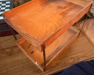 Vintage TwoTier Wooden Desk Organizer Tray