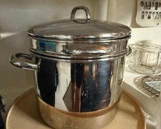 Princess House Stainless Steel Stock Pot with Steamer Insert second image