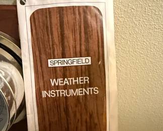 Vintage Springfield Gauge Weather Station Thermometer, Barometer, Hygrometer second image