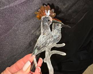 Swarovski Crystal Hoopoes on Branch second image