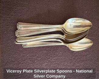 Viceroy Plate Silverplate Spoons  National Silver Company