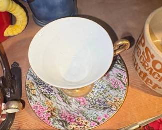 Vintage Shelley Rock Garden Chintz Teacup and Saucer Set third image