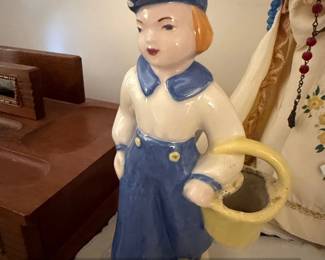 Weil Ware California Pottery Boy Figurine Planter