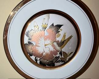 Westland Co. Art of Chokin Hummingbird Decorative Plate