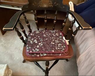 Vintage Nichols  Stone Stenciled SpindleBack Chair