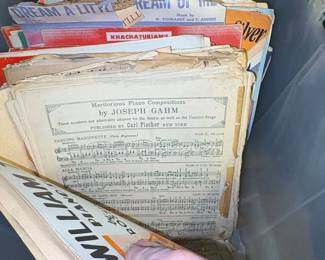 Collection of Vintage Piano Sheet Music