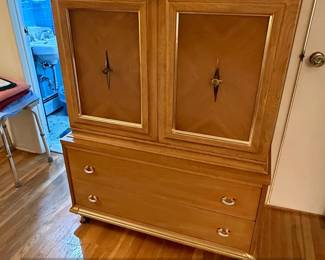 Thomasville Hollywood Regency Greek Key Armoire