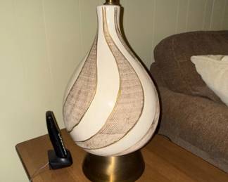 MidCentury Modern Ceramic Teardrop Table Lamp by Quartite Creative Corp
