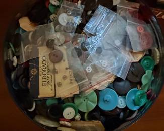 Vintage Assorted Button Collection in Tin