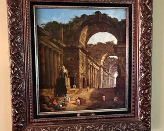 Hubert Robert The Fountains Decorative Framed Print
