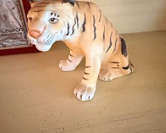 Vintage Royal Dux Porcelain Tiger Figurine