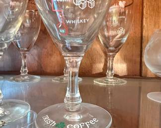 Vintage Irish Coffee Glasses with Cow Graphic and Recipe third image