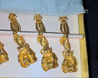 Janis Collection by Tancraft Kt Gold Plated Rose Cocktail Forks second image