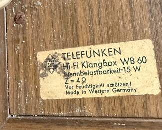 Telefunken Hi-Fi Klangbox WB 60 Loudspeaker Pair