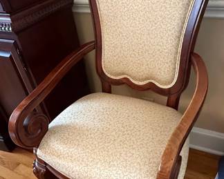 Thomasville Traditional Style Scroll Arm Chairs