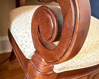Thomasville Traditional Style Scroll Arm Chairs
