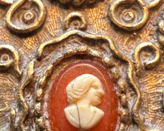 Vintage Cameo Style Ornate Perfume Locket Pendant