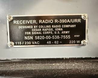 Collins R-390A/URR Radio Receiver