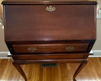 Queen Anne Style Drop Front Secretary Desk