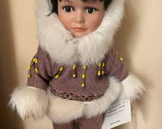 Alaskan Friends Native Style Porcelain Doll
