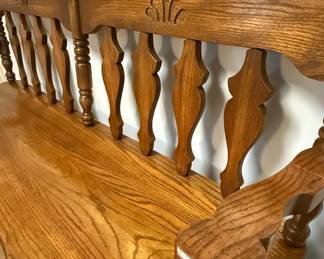 Vintage Cushman Colonial Eagle Back Settee Bench