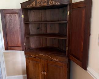 Mid-19th Century Cherry Corner Cupboard Style