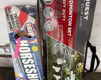 St. Pierre Horseshoes & Quest Badminton Game Sets