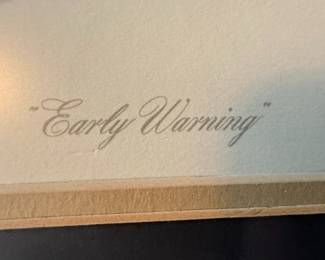 Guy Coheleach "Early Warning" Framed Lithograph