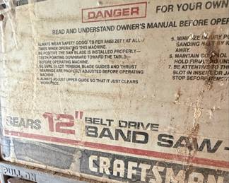 Sears Craftsman 12" Belt Drive Band Saw-Sander