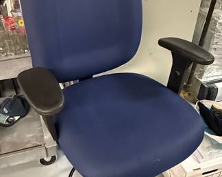 Blue Fabric Ergonomic Drafting Style Stool