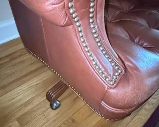 Chesterfield Style Tufted Leather Executive Chair