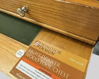 Windsor Designs 8 Drawer Light Wood Tool Chest