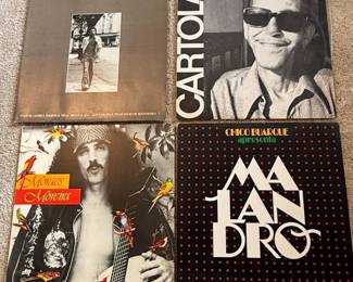 Brazilian MPB Vinyl Record Collection (4 LPs) - Gonzaguinha, Cartola, Moraes Moreira, Chico Buarque