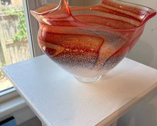 Original Hand- blown glass vase