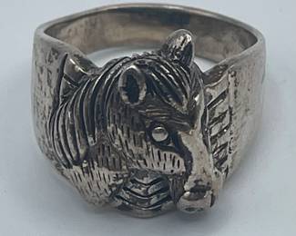 Sterling Silver Horse Ring