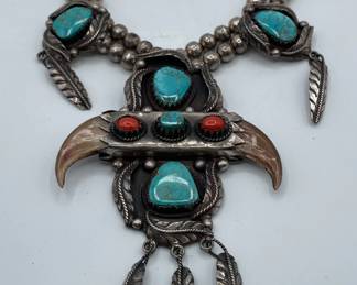 Native American Sterling Silver Squash Blossom