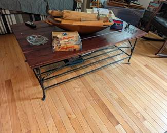 Wood and Metal Coffee Table