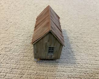 LOT 57. A Hand Constructed HO Scale Tin Roof House or Shed. Starting Bid $. 35.00