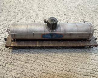 LOT 40. A Hand Constructed Standard Oil Tank Car on Flat. Starting Bid $65.00